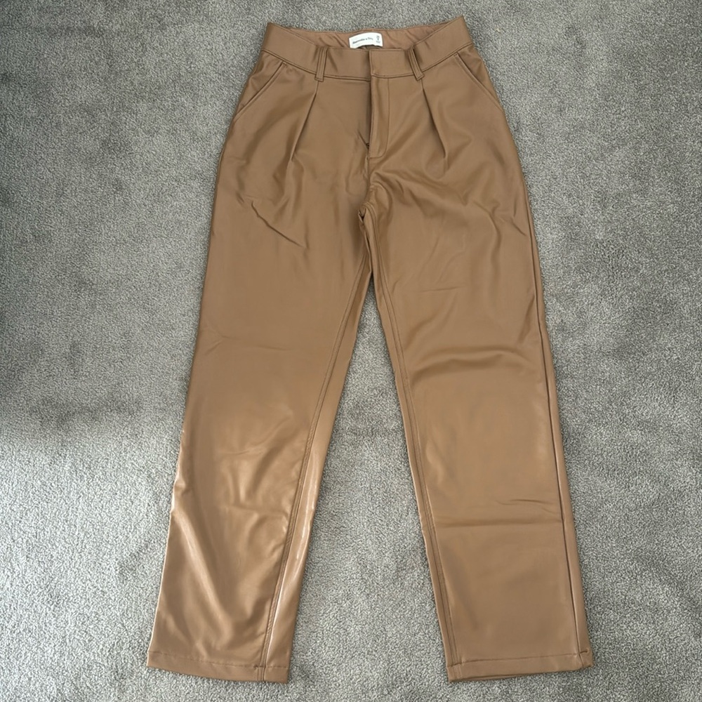 Abercrombie Faux Leather Pants! Never worn